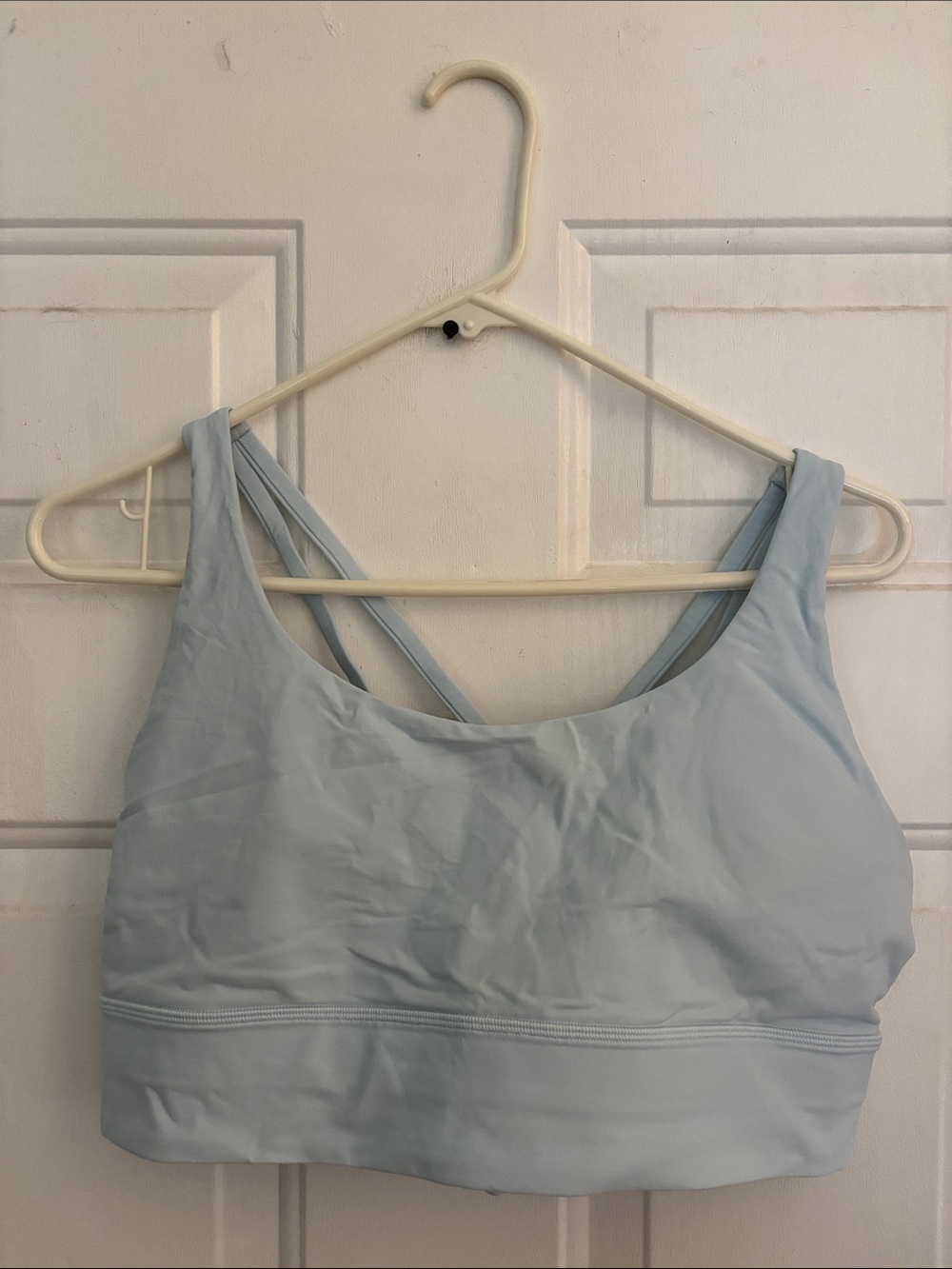 Lululemon Energy Bra Long Line, Powder Blue, Size 14
